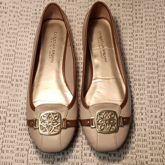 Christian Siriano Payless women's medallion & faux leather ballet flats sz 9 - Picture 2 of 13